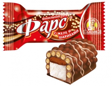 Конфеты фарс ванильная нуга с желе и шариками